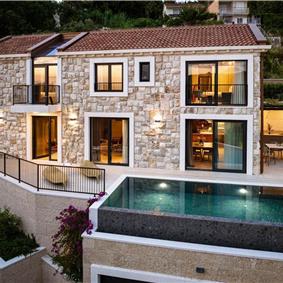 3 Bedroom Villa with Infinity Pool and Sea Views in Slano, Dubrovnik, Sleeps 6